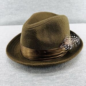 BRUNO CAPELO - Men's  Size Large Green Felt Fedora Hat  H6